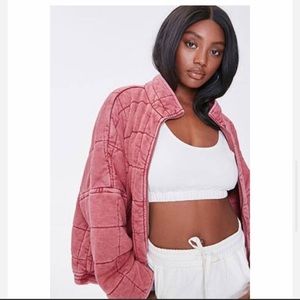 Quilted zip up jacket